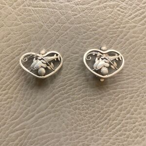 Arno Malinowski for Georg Jensen Sterling Dolphin Earrings